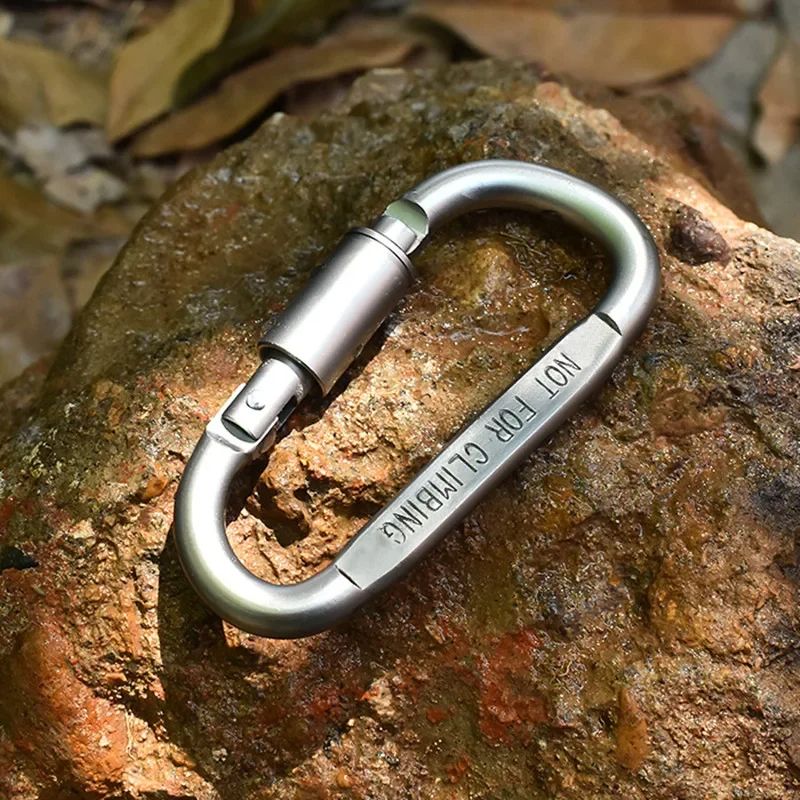 Tactical Aluminum Alloy Carabiner Set  EDC Keychain Clip For Camping Survival  Outdoor Adventures 6