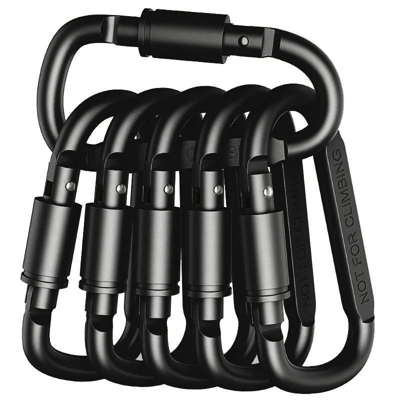 Tactical Aluminum Alloy Carabiner Set  EDC Keychain Clip For Camping Survival  Outdoor Adventures 9