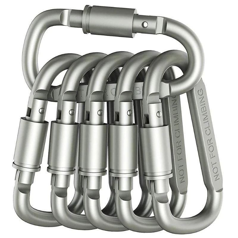 Tactical Aluminum Alloy Carabiner Set  EDC Keychain Clip For Camping Survival  Outdoor Adventures 10