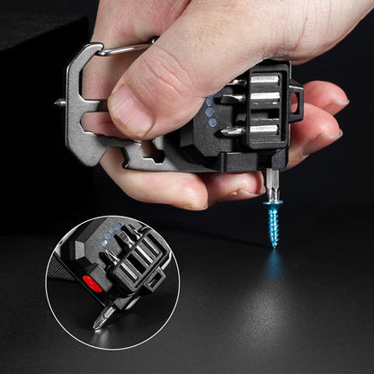 Rechargeable Keychain Work Light with Battery Display, High Lumens Portable LED Light for Camping, Hiking & Running