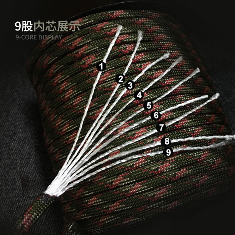 Ultra Strong 9 Core Paracord Rope 4mm MilitaryGrade Survival Cord For Camping DIY Tent Lanyard Stra 2