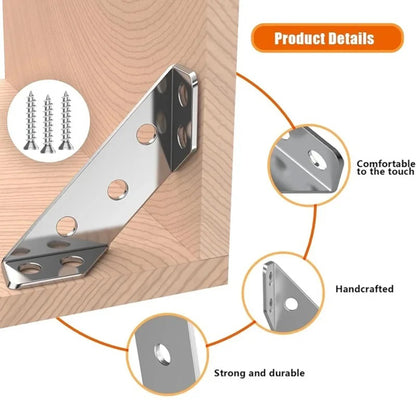 Thickened Stainless Steel Angle Code 90 Right Angle Fixed Bracket For Furniture Connectors  Joints 1