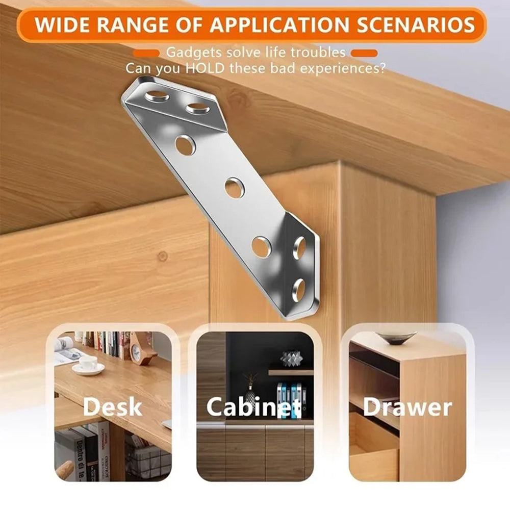 Thickened Stainless Steel Angle Code 90 Right Angle Fixed Bracket For Furniture Connectors  Joints 2