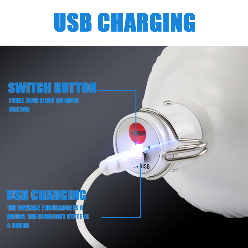 Portable USB Rechargeable Camping Light High Power LED Tent Lantern for Outdoor  Emergency Use