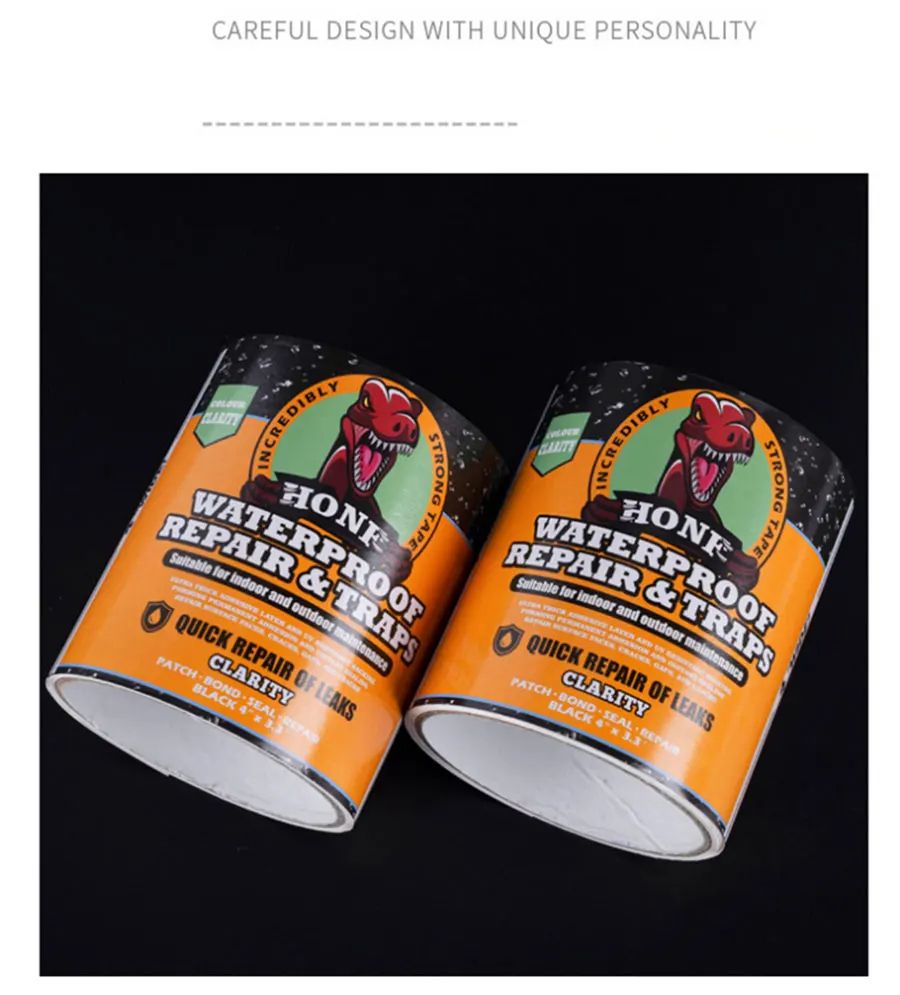 UltraStrong Waterproof Tape  High Strength  Toughness For Leak Repairs BlackTransparent 5