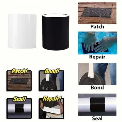 UltraStrong Waterproof Tape  High Strength  Toughness For Leak Repairs BlackTransparent 9