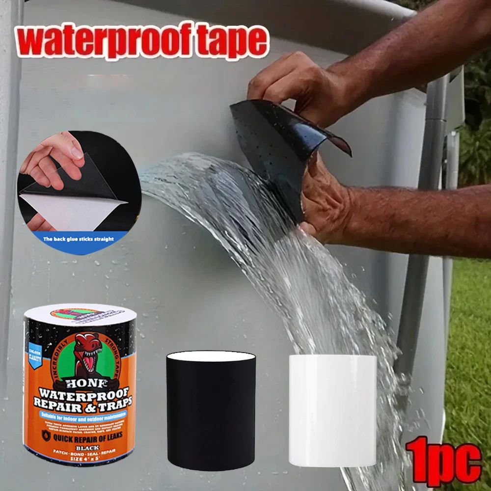 UltraStrong Waterproof Tape  High Strength  Toughness For Leak Repairs BlackTransparent 11