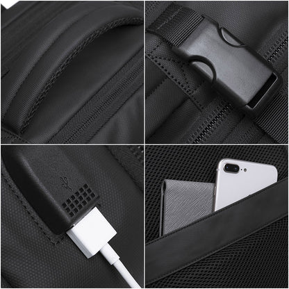 BANGE Travel Backpack Men Business Expandable USB Large Capacity Laptop Waterproof Fashion Backpack