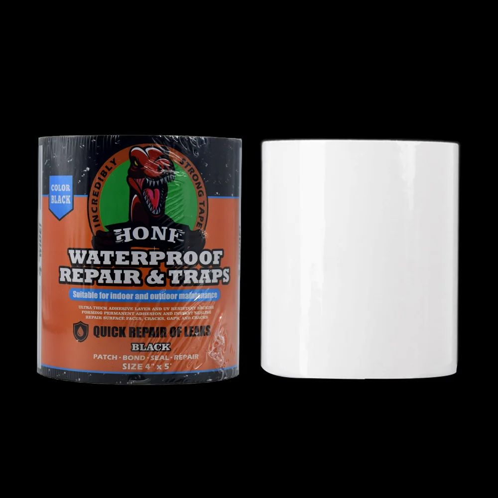 UltraStrong Waterproof Tape  High Strength  Toughness For Leak Repairs BlackTransparent 14