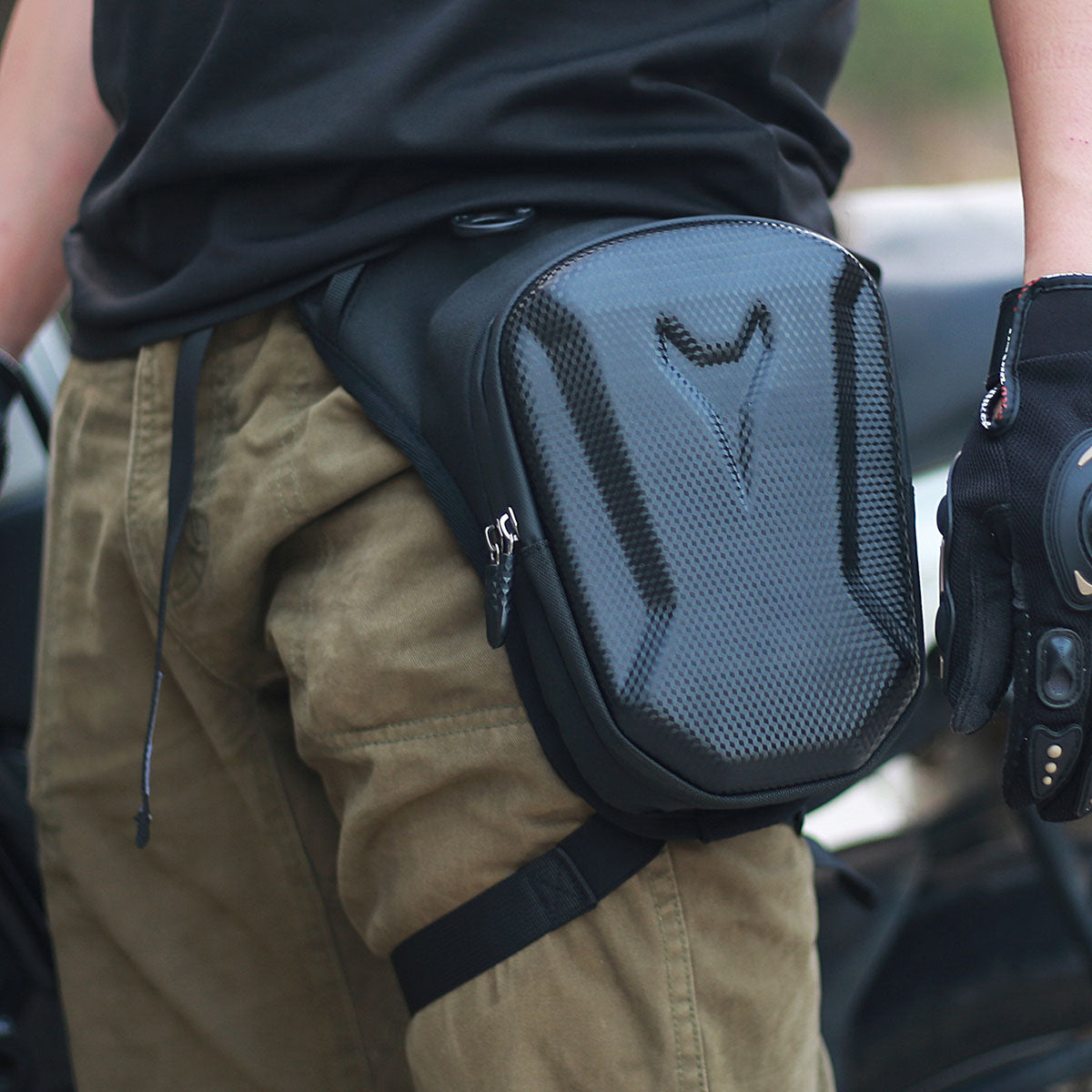Motorcycle Leg Bag, Waterproof Rider Waist Bag for Cycling & Bike Enthusiasts