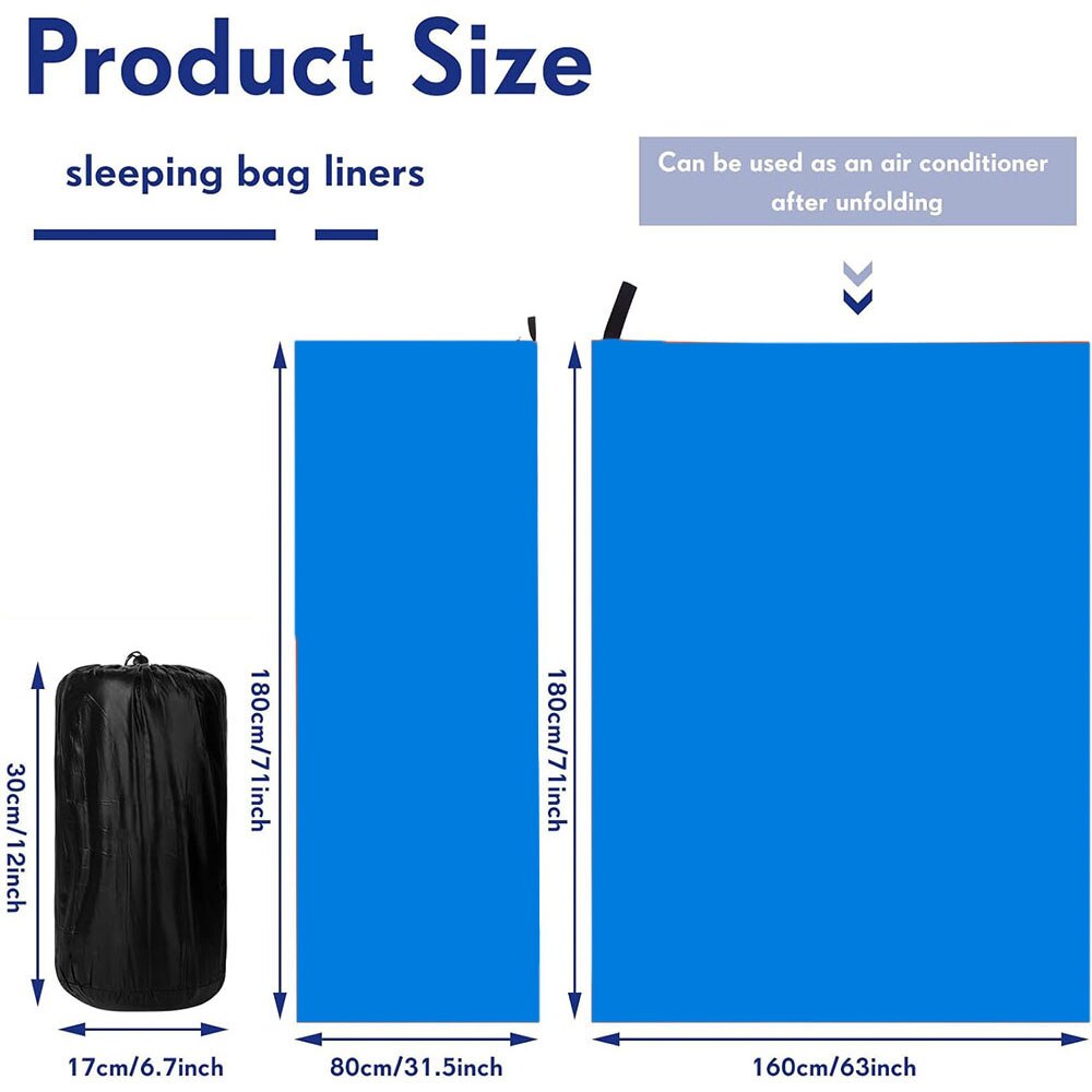 UltraLight Fleece Sleeping Bag Liner Portable Polar Travel Sheet For Camping  Backpacking 4