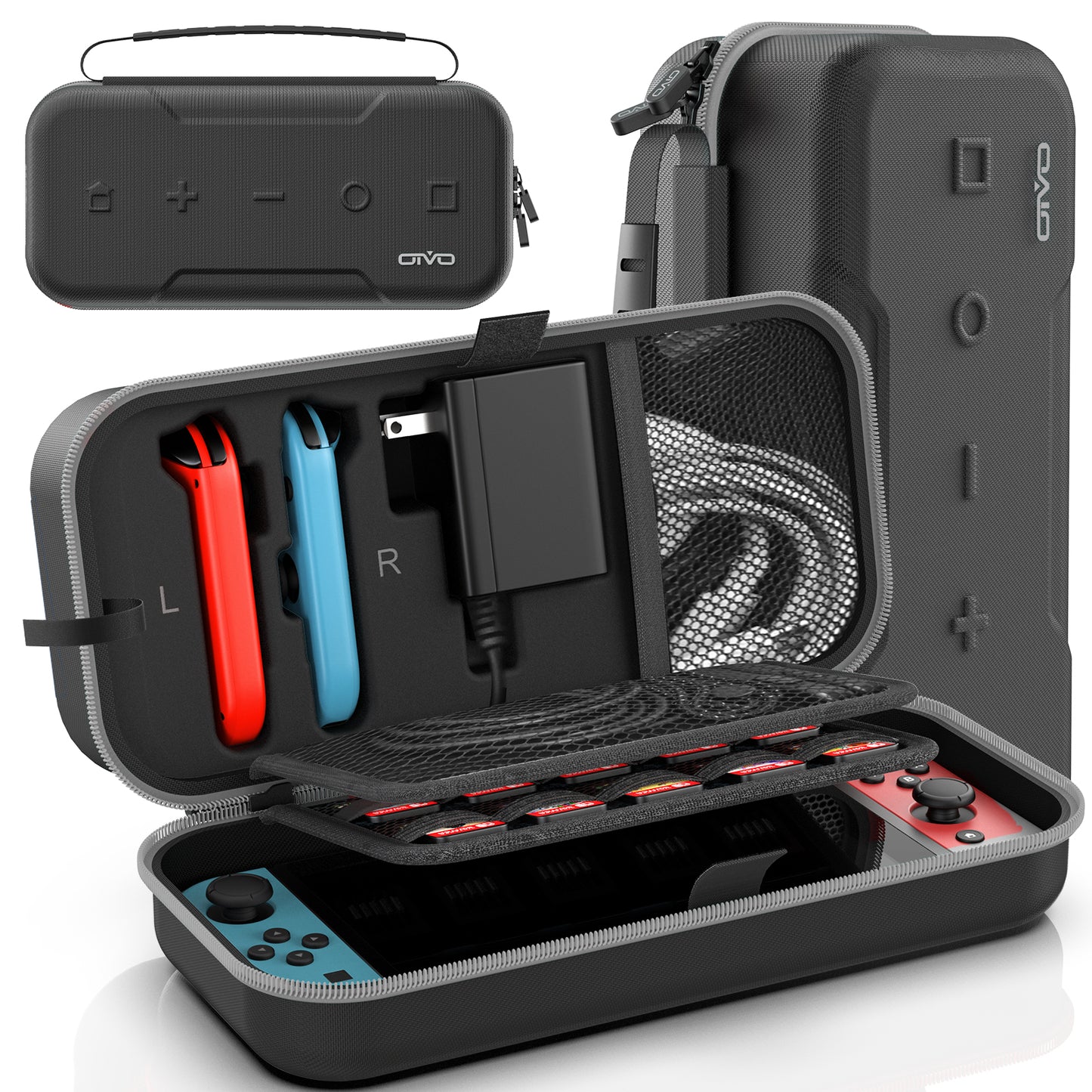 OIVO Large Storage Bag for Nintendo Switch Waterproof Travel Case AntiScratch Carrying Bag for Sw