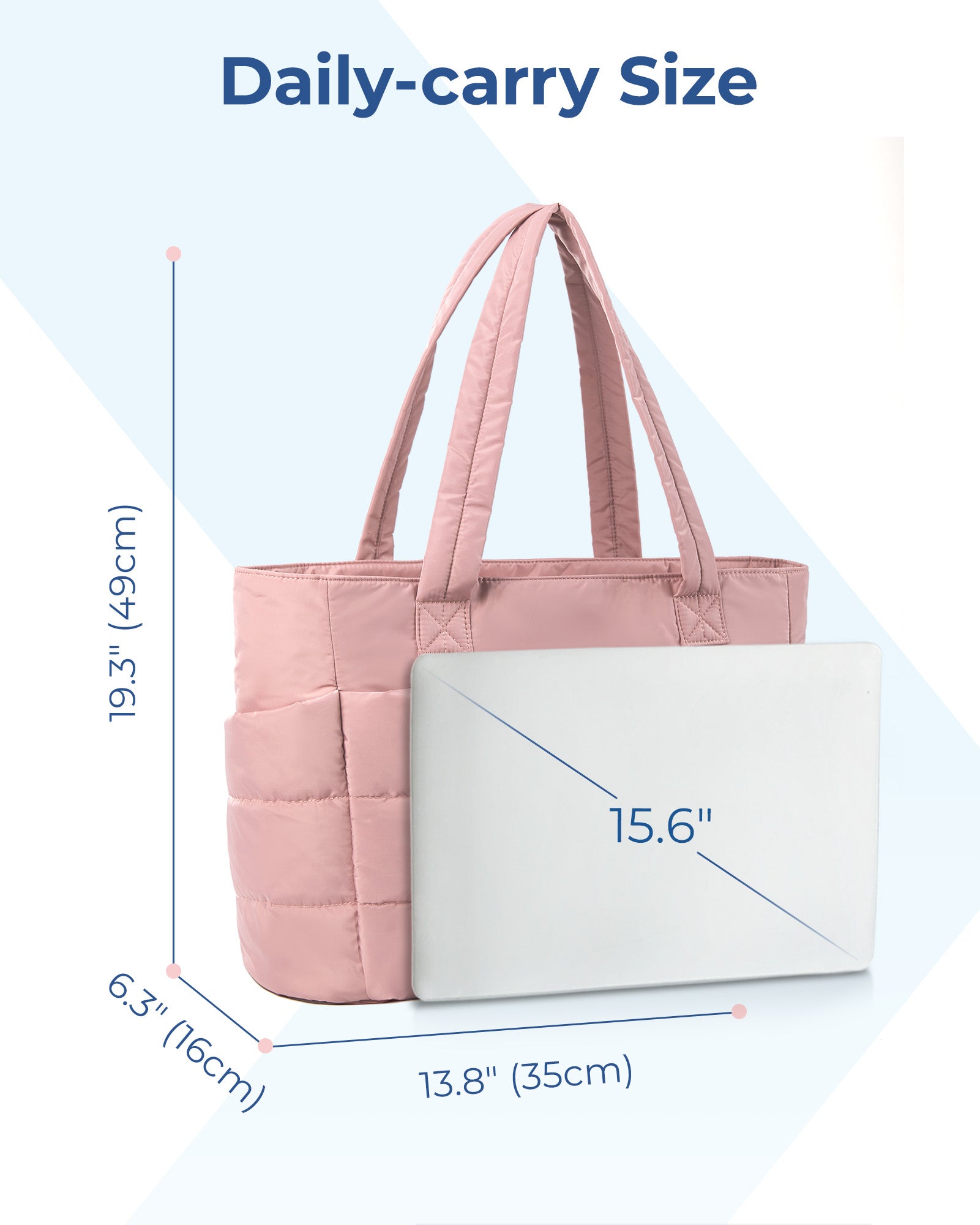 Large Capacity Tote Bag for Women, Puffer Padded Handbag for Travel, Work & School