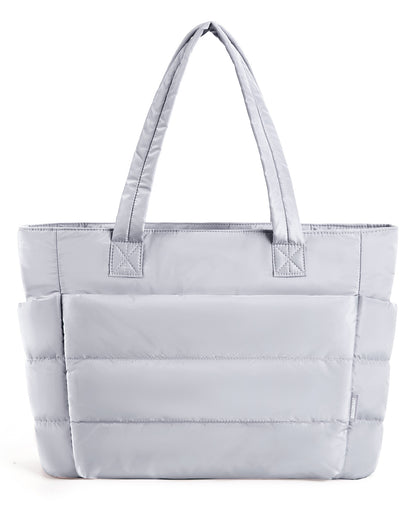 Large Capacity Tote Bag for Women, Puffer Padded Handbag for Travel, Work & School