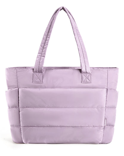 Large Capacity Tote Bag for Women, Puffer Padded Handbag for Travel, Work & School