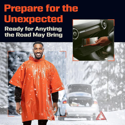 Disposable Water Proof Raincoat  Aluminum Film Emergency Rainwear For Camping  Survival 3