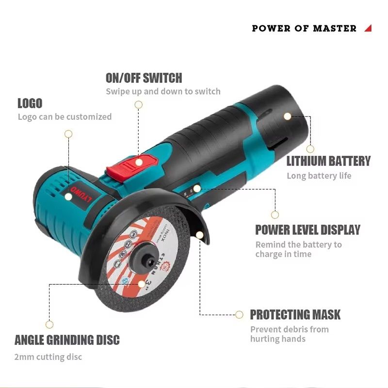 Mini Angle Grinder Kit Wireless Filling Grinder For DIY Jewelry  Metal Work Portable Diamond Cuttin 2