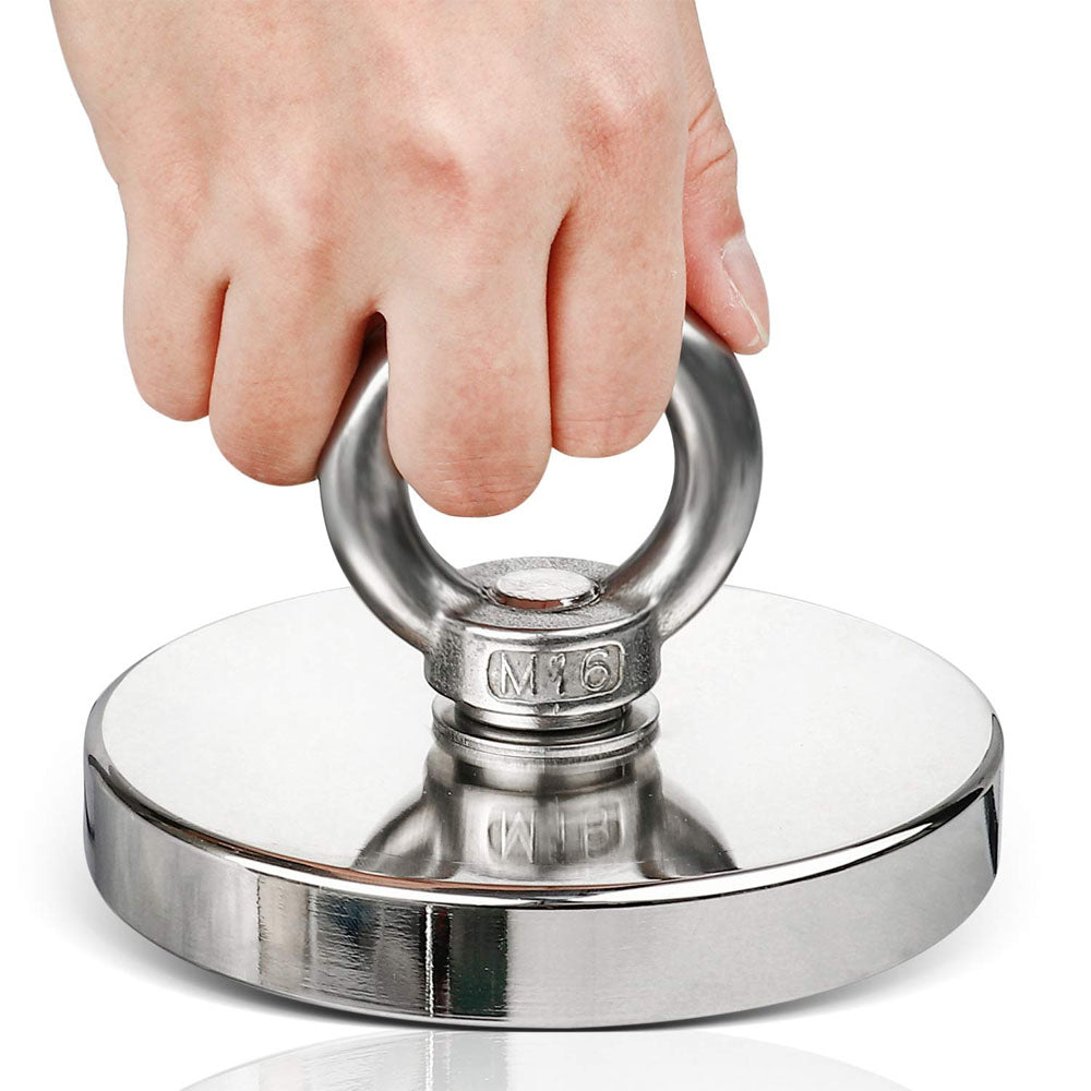 Super Strong Neodymium Fishing Magnets Heavy Duty Rare Earth Magnet with Eyebolt for Salvage & Magnetic Fishing