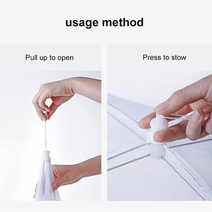 Foldable Food Cover Mesh Large Insect Proof Dish Cover For IndoorOutdoor Use Washable  Windproof 4