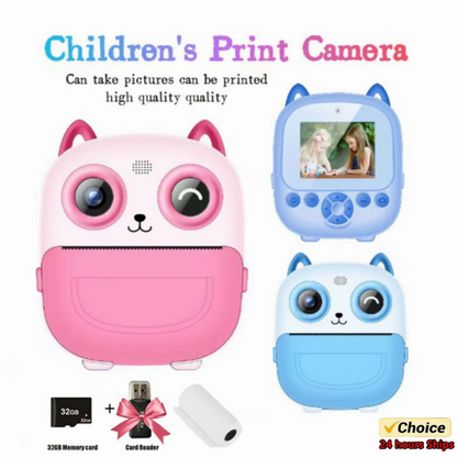 Childrens Digital Camera Instant Print with Video & Music for Fun