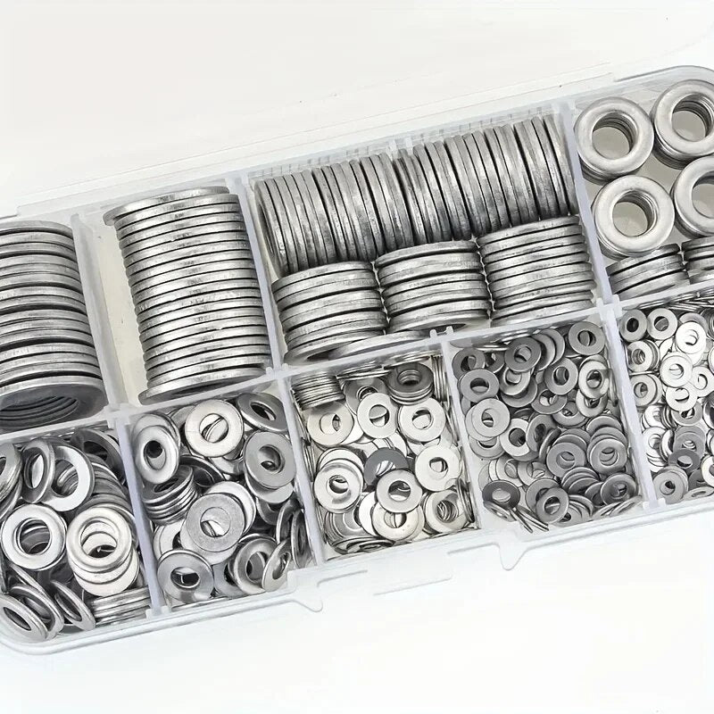 Stainless Steel Flat Washers Set Perfect for Home Decor Factory Repair Kitchens  DIY Projects
