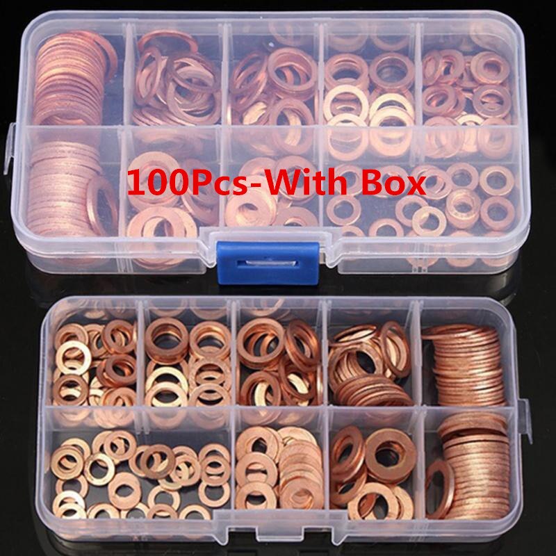 Professional Copper Washer Kit Nut  Bolt Seal Set For Engine Repair Plumbing  Hydraulics 4