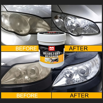 Car Headlight Restoration Kit Headlamp Scratch Remover & Oxidation Polish Liquid for Crystal Clear Lights