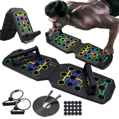 Portable Push Up Board Set Multifunctional Foldable Fitness Equipment for Chest, Abdomen, Arms & Back Trainin