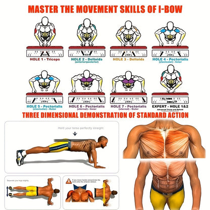 Portable Push Up Board Set Multifunctional Foldable Fitness Equipment for Chest, Abdomen, Arms & Back Trainin