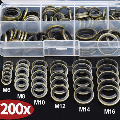 Rubber Oil Drain Plug Gasket Kit Universal Drainage Bolt Pad  Replaceable Washer Seal Set For Cars 5