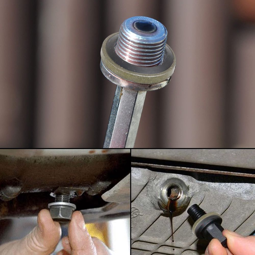 Rubber Oil Drain Plug Gasket Kit Universal Drainage Bolt Pad  Replaceable Washer Seal Set For Cars 1