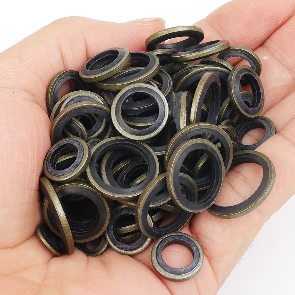 Rubber Oil Drain Plug Gasket Kit Universal Drainage Bolt Pad & Replaceable Washer Seal Set for Cars