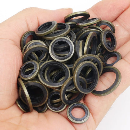 Rubber Oil Drain Plug Gasket Kit Universal Drainage Bolt Pad & Replaceable Washer Seal Set for Cars