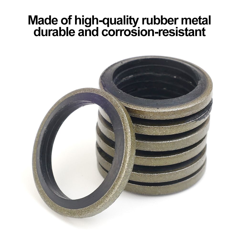 Rubber Oil Drain Plug Gasket Kit Universal Drainage Bolt Pad  Replaceable Washer Seal Set For Cars 8
