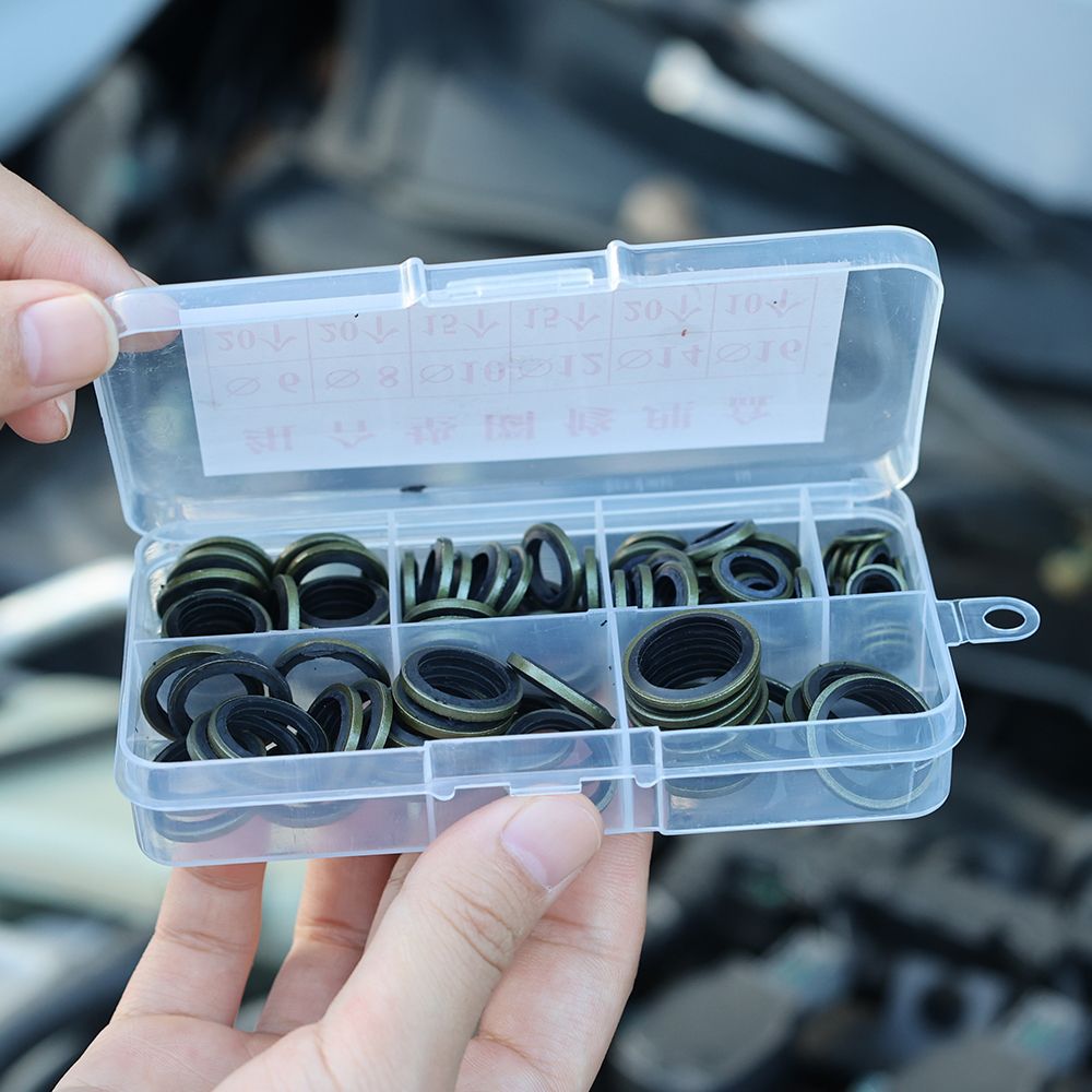 Rubber Oil Drain Plug Gasket Kit Universal Drainage Bolt Pad  Replaceable Washer Seal Set For Cars 3