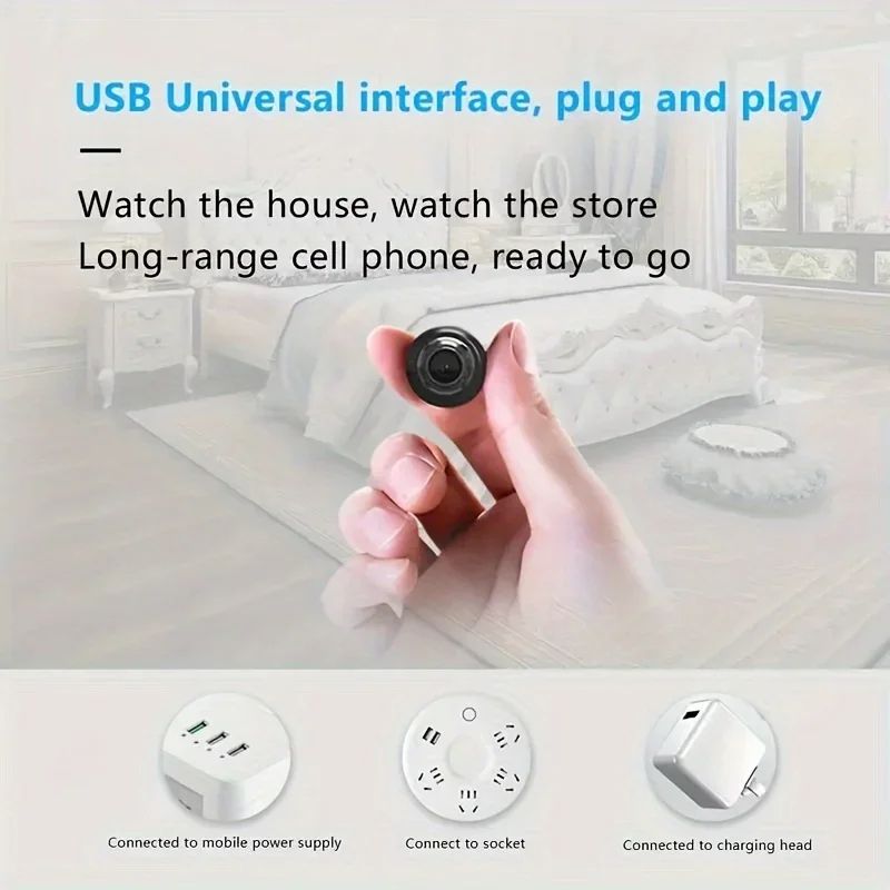 1080P HD Mini WiFi Camera Indoor Security Surveillance Cam With Night Vision Audio  RealTime Monito 4