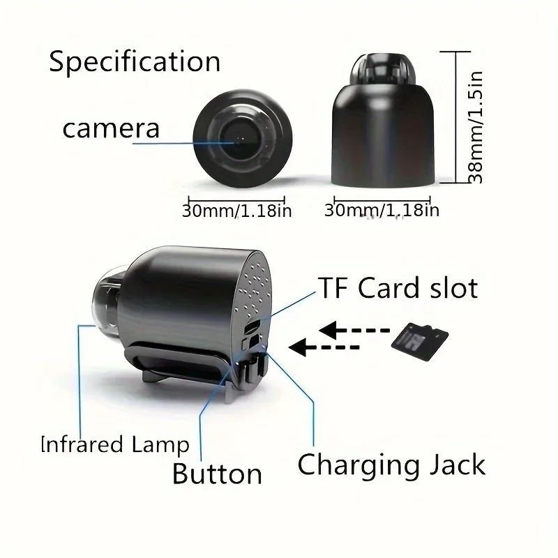1080P HD Mini WiFi Camera Indoor Security Surveillance Cam With Night Vision Audio  RealTime Monito 5