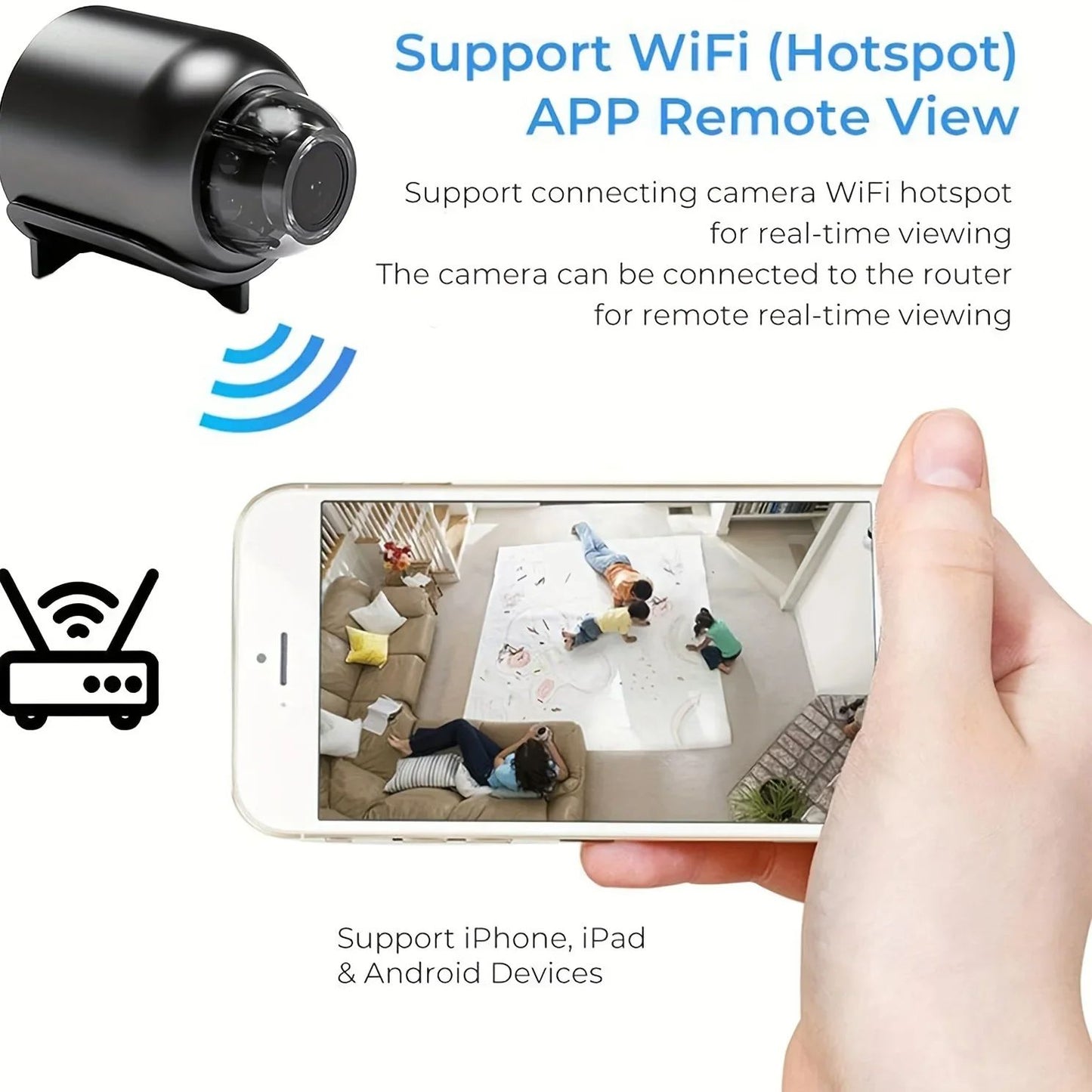 1080P HD Mini WiFi Camera Indoor Security Surveillance Cam With Night Vision Audio  RealTime Monito 3