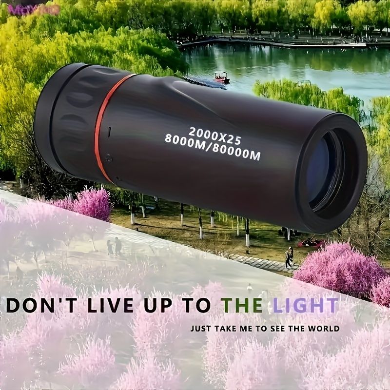 HD Monocular Telescope Compact  Portable For Travel Hiking Fishing Camping Stargazing  Bird Watchin