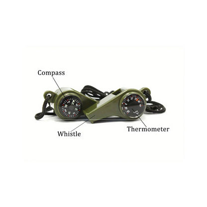 Multifunction Survival Whistle Compass Thermometer  150dB Loud Referee Whistle For Emergency Hiking 4