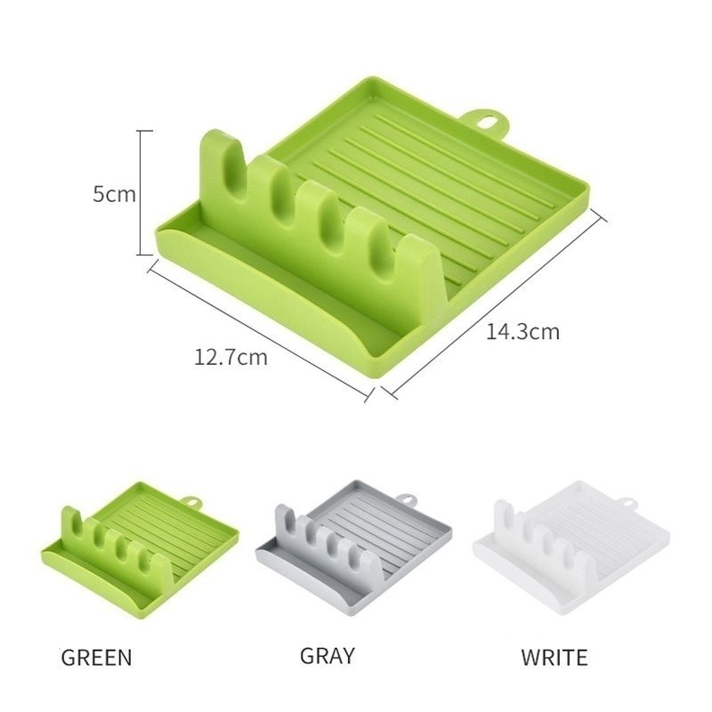 Kitchen Spoon Holder  Organizer NonSlip Plastic Rack for Forks Spatulas Chopsticks  SpaceSavi