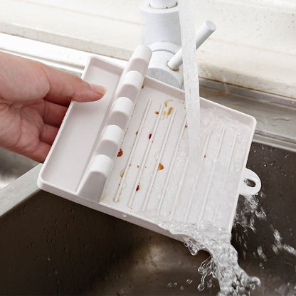 Kitchen Spoon Holder  Organizer NonSlip Plastic Rack for Forks Spatulas Chopsticks  SpaceSavi