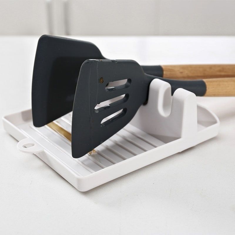 Kitchen Spoon Holder & Organizer, Non-Slip Plastic Rack for Forks, Spatulas, Chopsticks – Space-Saving Shelf