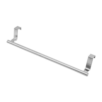 Stainless Steel Over Door Towel Rack SpaceSaving Hanging Towel Bar for Bathroom  Kitchen