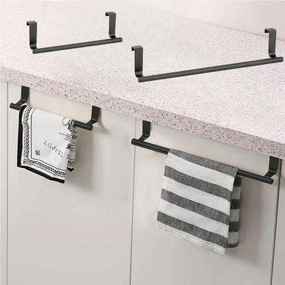 Stainless Steel Over Door Towel Rack SpaceSaving Hanging Towel Bar for Bathroom  Kitchen