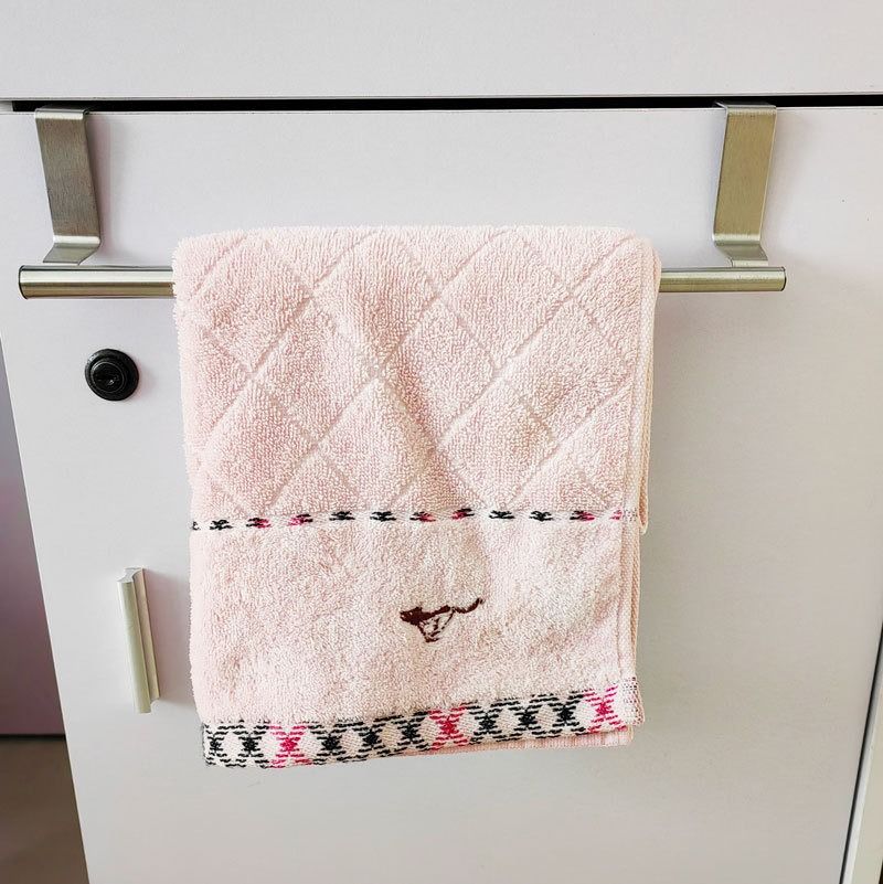Stainless Steel Over Door Towel Rack SpaceSaving Hanging Towel Bar for Bathroom  Kitchen