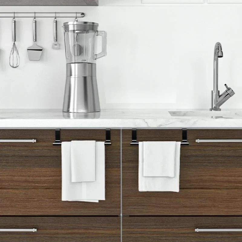 Stainless Steel Over Door Towel Rack SpaceSaving Hanging Towel Bar for Bathroom  Kitchen