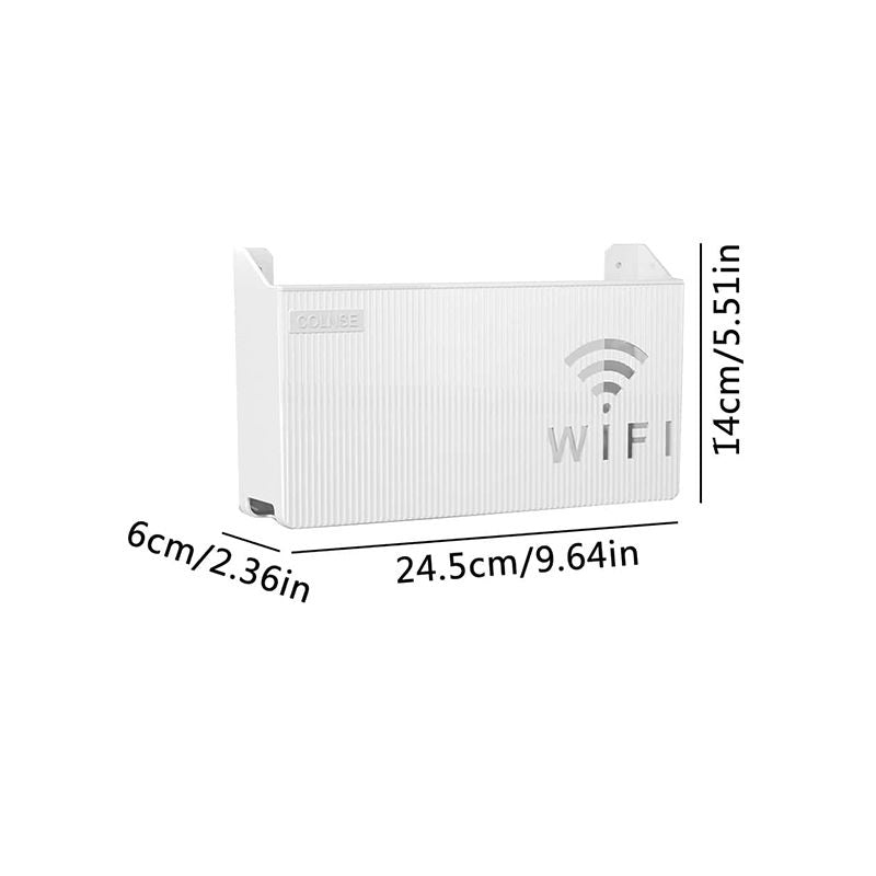 Router Storage Rack TV SetTop Box Organizer with Cable Management Compact Shelf for Living Room