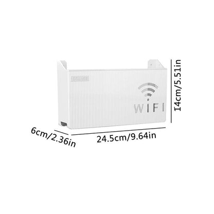 Router Storage Rack TV SetTop Box Organizer with Cable Management Compact Shelf for Living Room