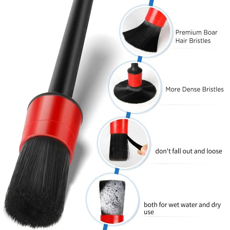 Professional 5Piece Car Cleaning Brush Kit  The Ultimate Detailing Tool For Spotless Vehicles 3